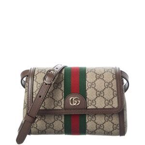Gucci Ophidia Mini Gg Supreme Canvas & Leather Shoulder Bag, Brown